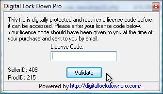 licensing program dialog box